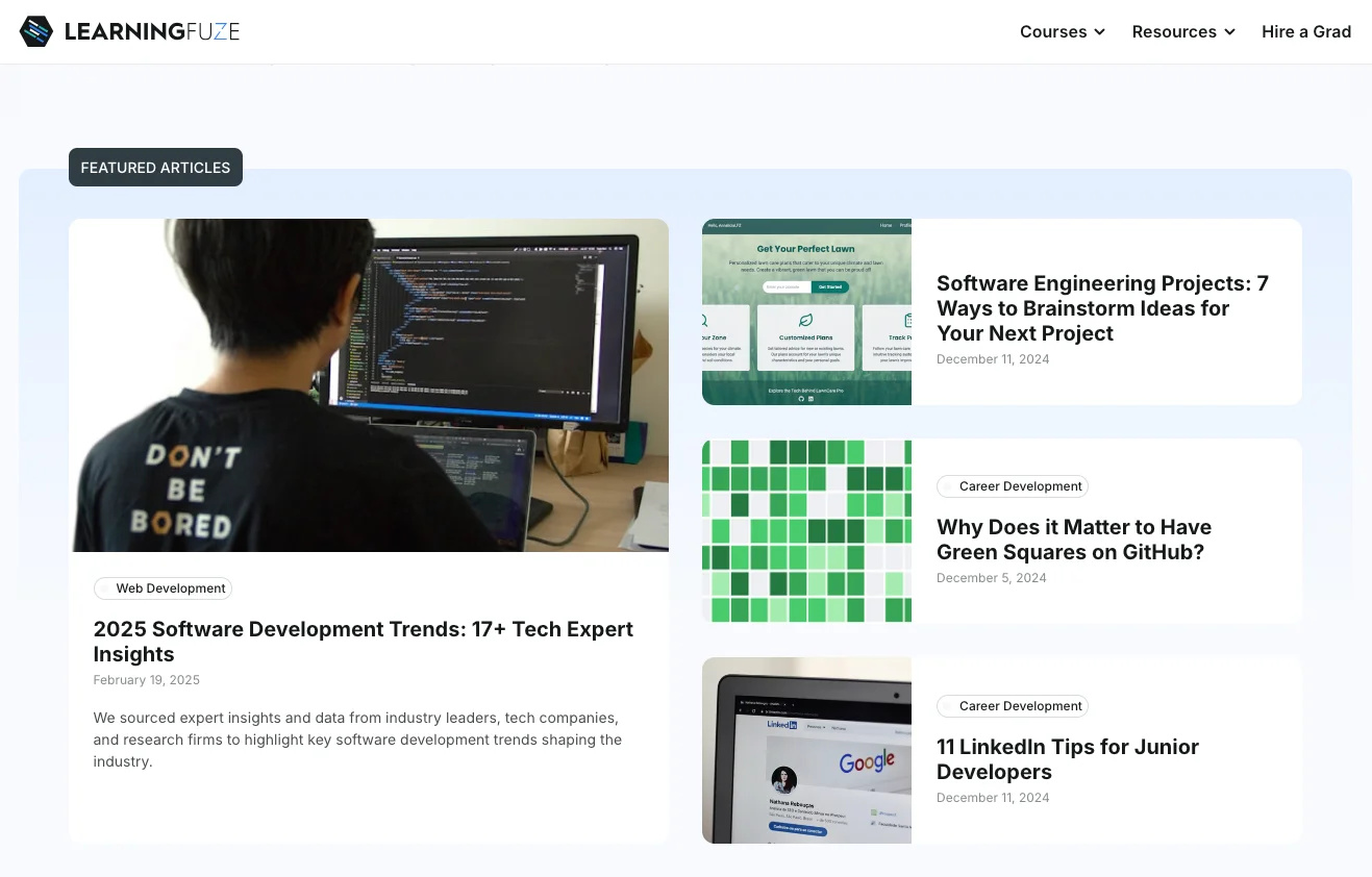 SEO Content for Online and In-Person Coding Bootcamp