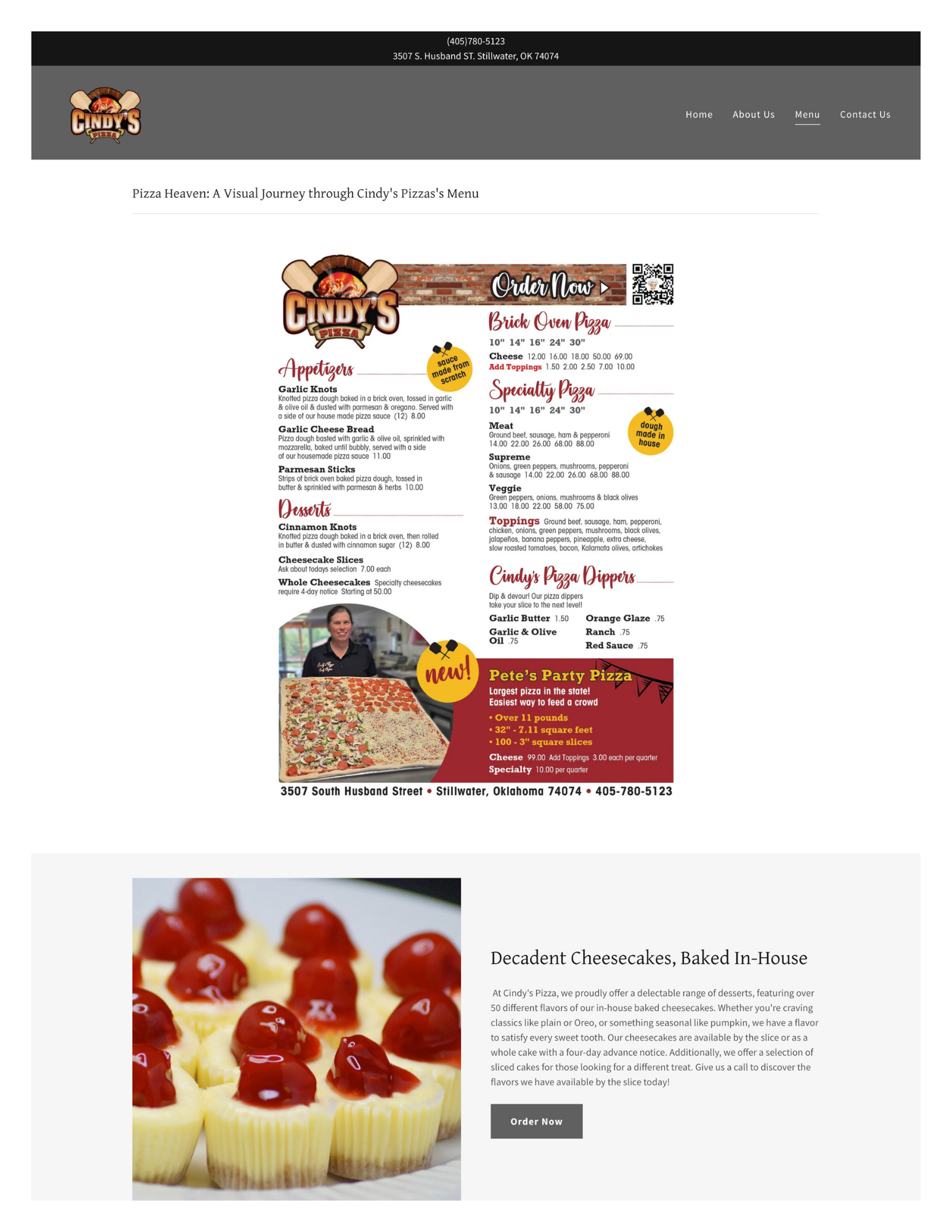 Menu - Before